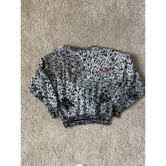 VTG Mens Gray and Pink Grandpacore Crosby 90s Grandpa  Sweater Size L - Picture 5 of 5